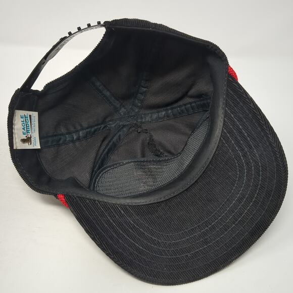 Man & Robotics Snapback 5 Panel Cap Black One Size Rope Eagle Ridge Vintage USA - Picture 7 of 9
